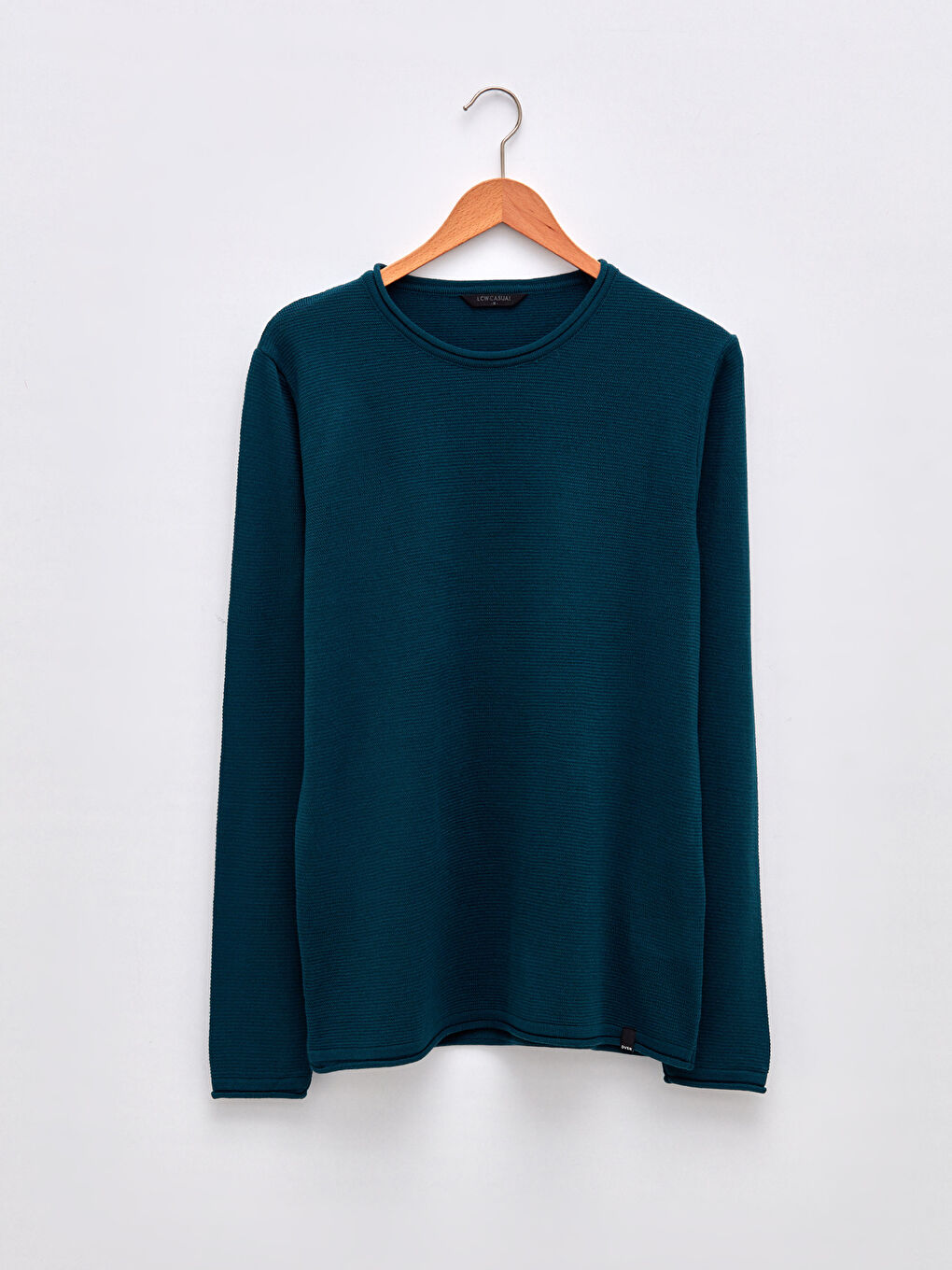 Crew Neck Long Sleeve Men's Tricot Sweater-5