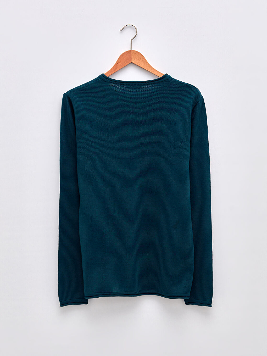 Crew Neck Long Sleeve Men's Tricot Sweater-6
