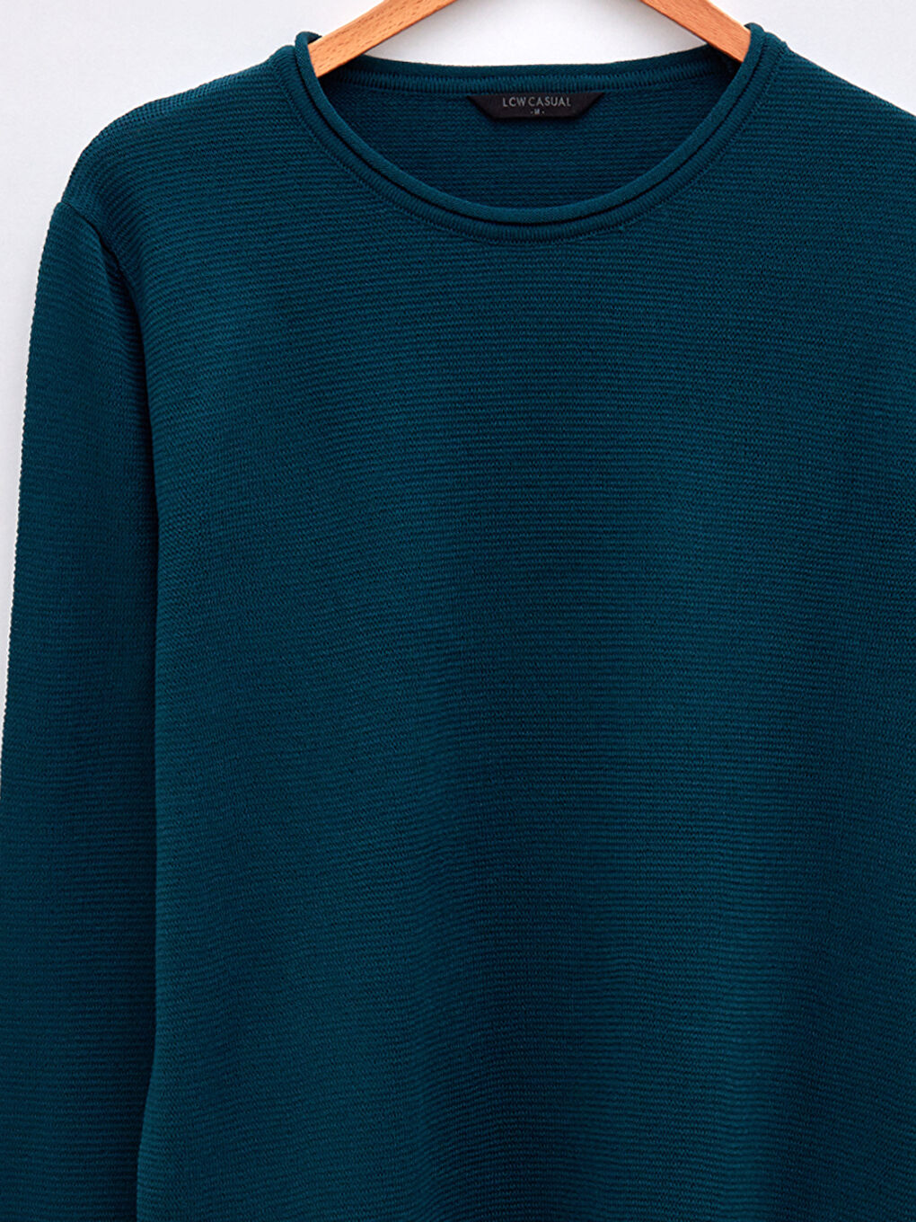 Crew Neck Long Sleeve Men's Tricot Sweater-7