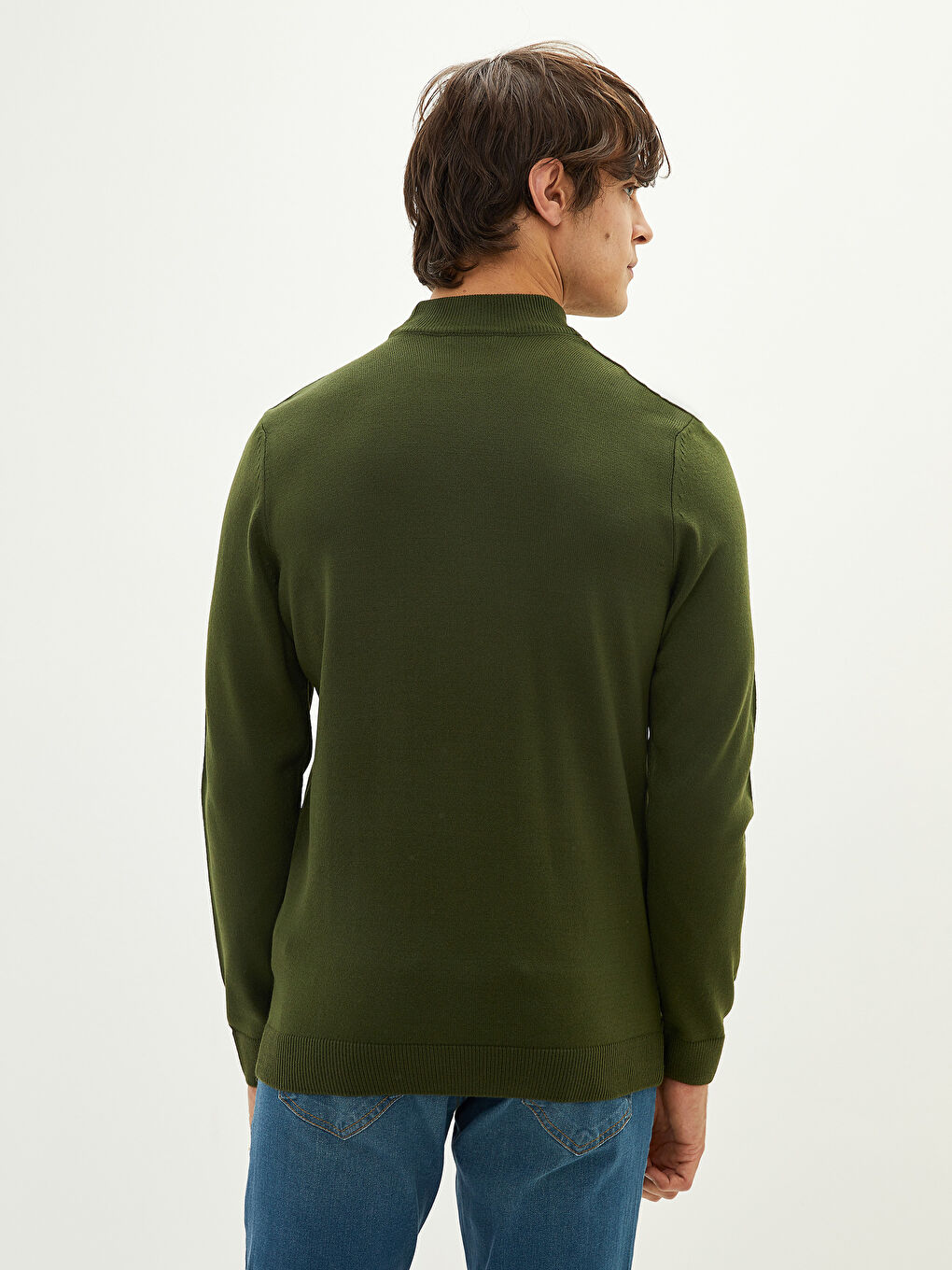 XSIDE Halber Rollkragen Langarm Herren Strickpullover -W1H305Z8-S0W