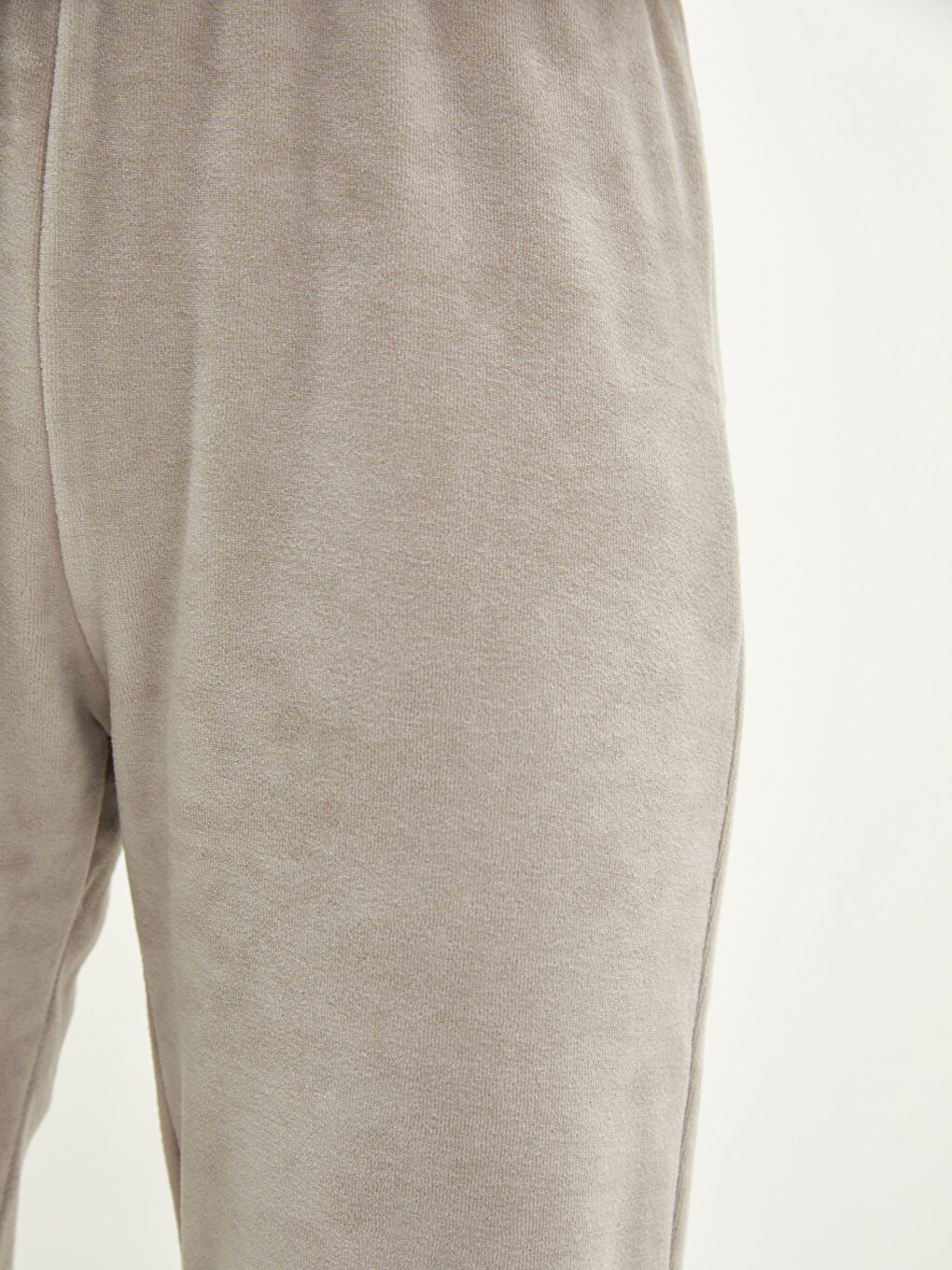 Pantaloni de Trening Jogger de Damă din Catifea cu Talie Elastică-2