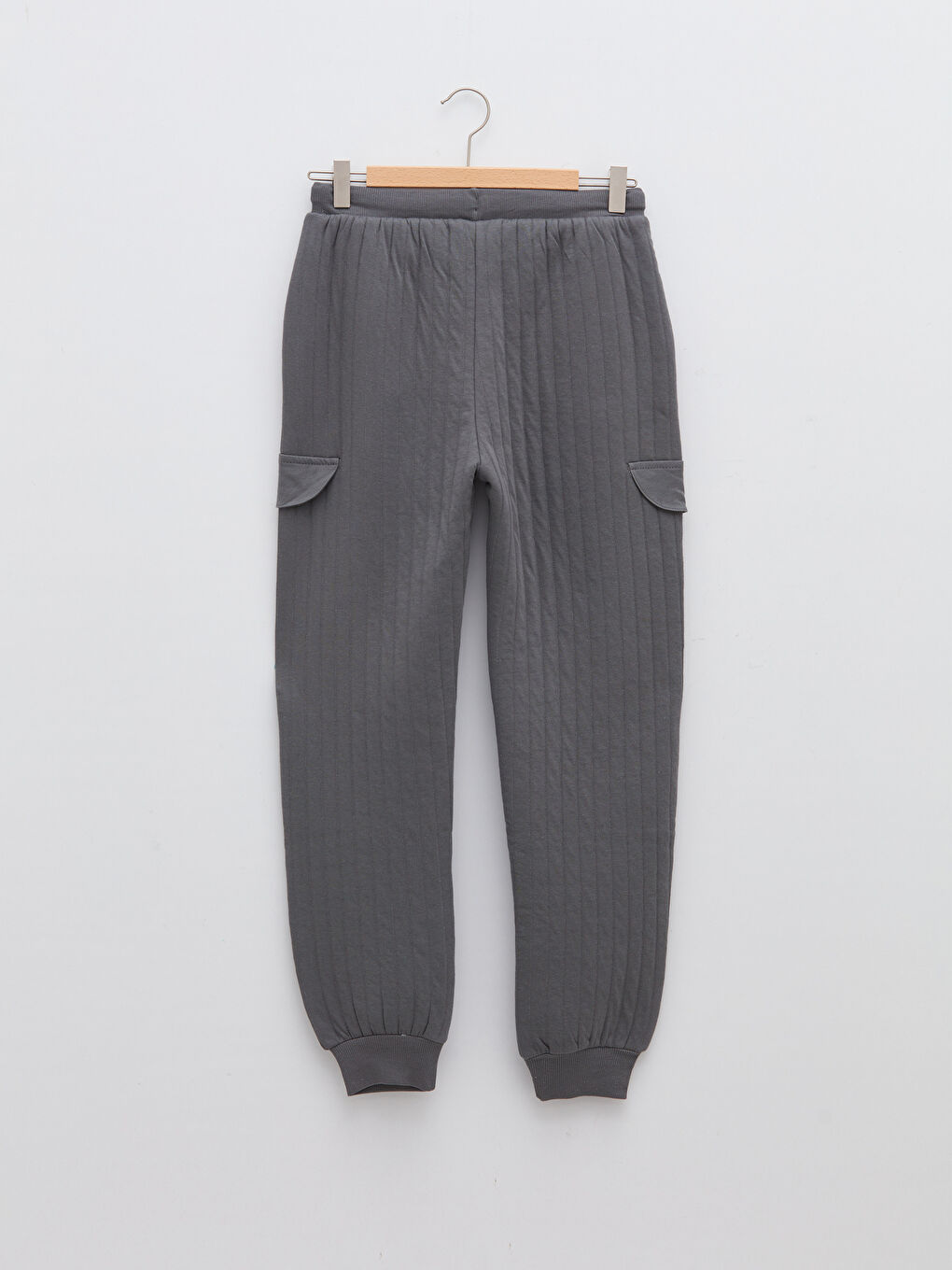 Gri Beli Lastikli Basic Erkek Çocuk Jogger Eşofman Altı-1