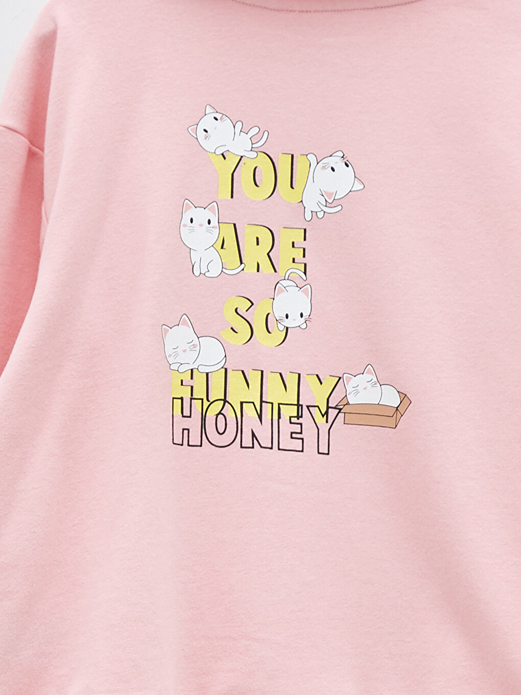 Hooded Printed Long Sleeve Girls' Zippered Sweatshirt-2