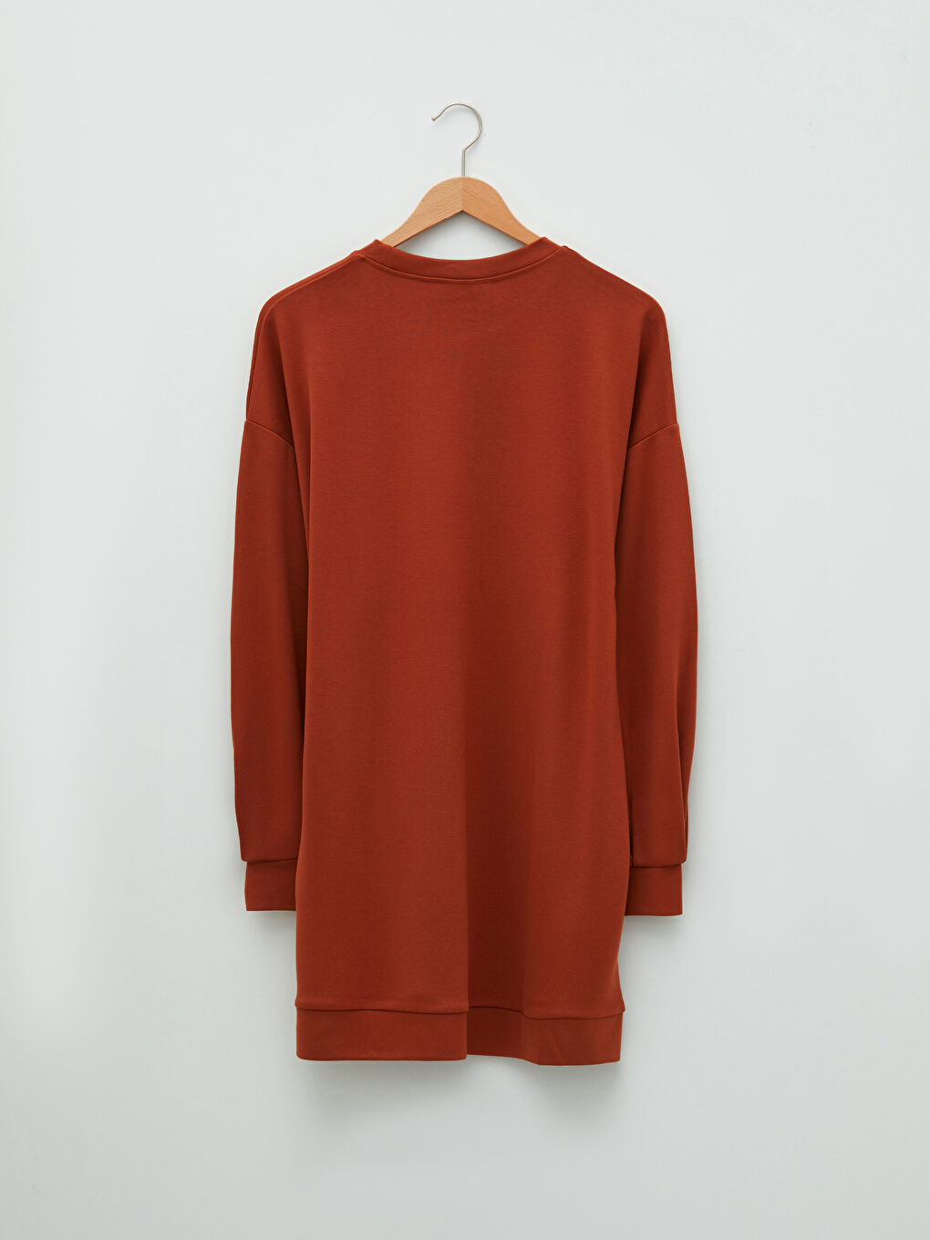 Rundhalsausschnitt Schlicht Langarm Tunika für Damen-6