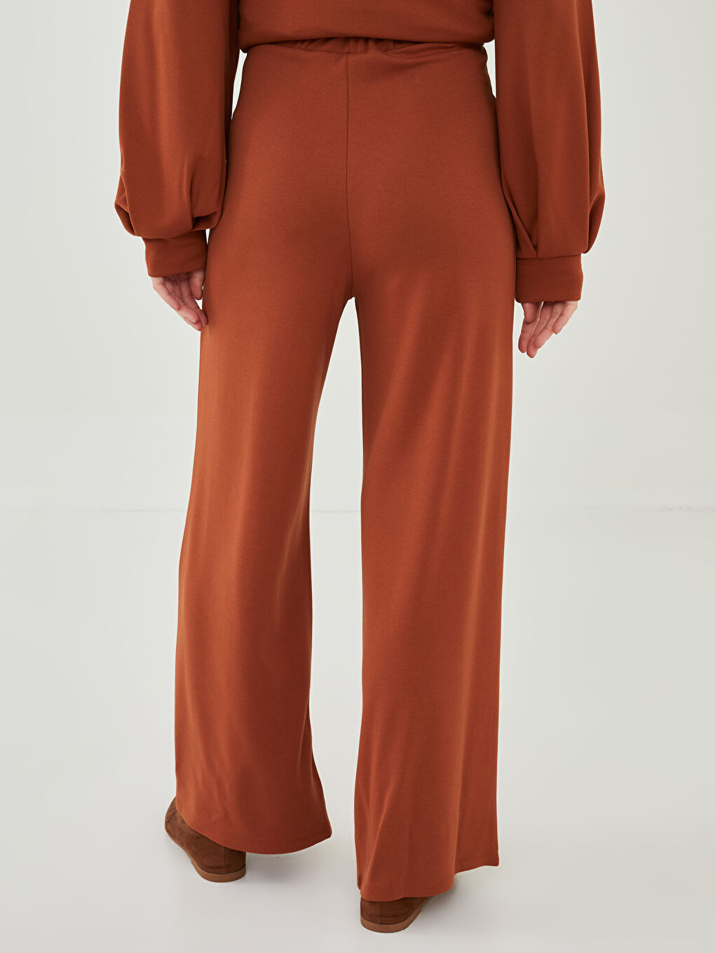 Women's Elasticated Waist Plain Sweatpants-4