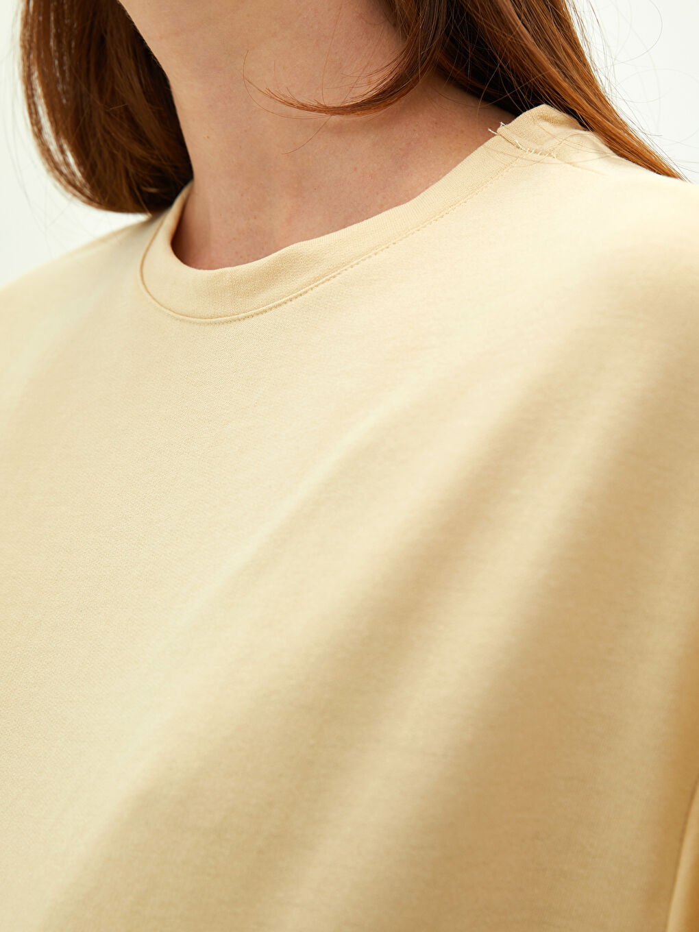 LCWAIKIKI Maternity Rundhalsausschnitt Schlicht Kurzarm Mutterschafts-T-Shirt -W1H384Z8-LXK