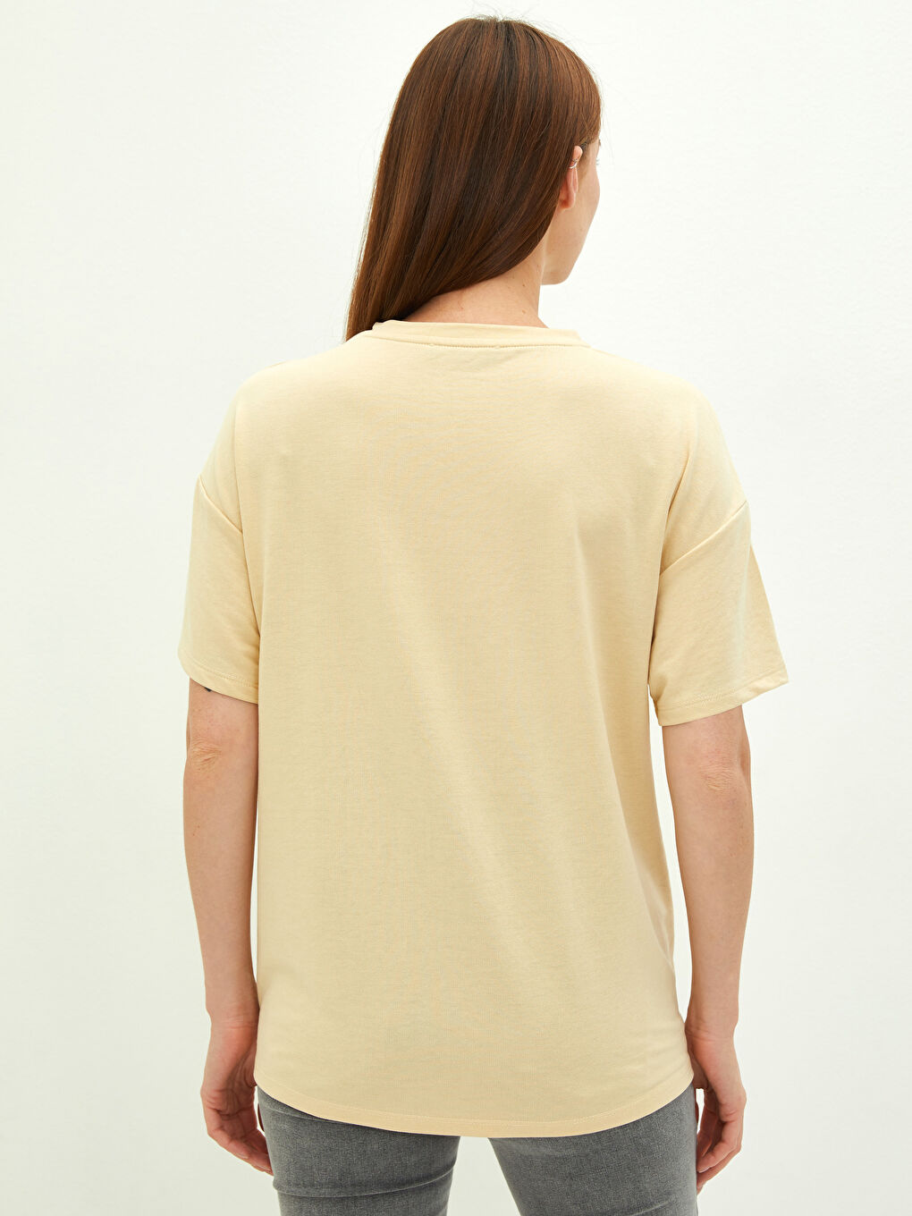 LCWAIKIKI Maternity Rundhalsausschnitt Schlicht Kurzarm Mutterschafts-T-Shirt -W1H384Z8-LXK