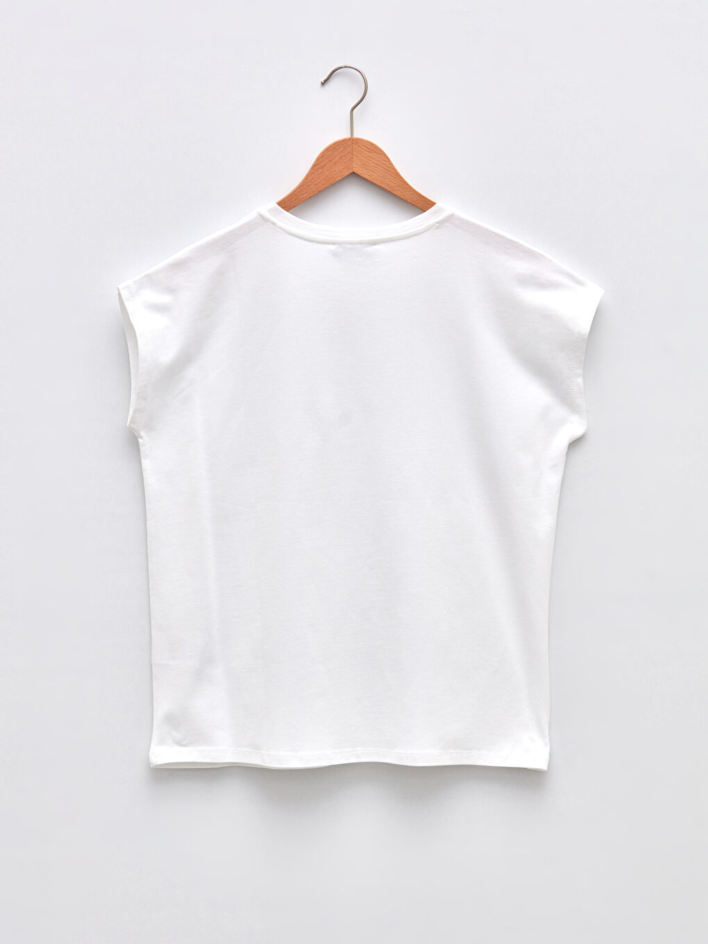Crew Neck Plain Short Sleeve Women's T-Shirt-5