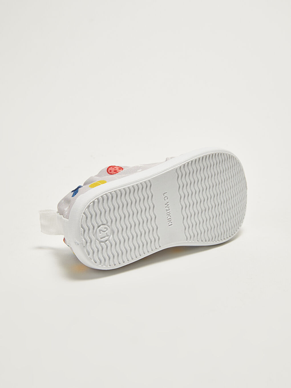 Gri Baskılı Erkek Bebek Günlük Spor Bez Ayakkabı-5