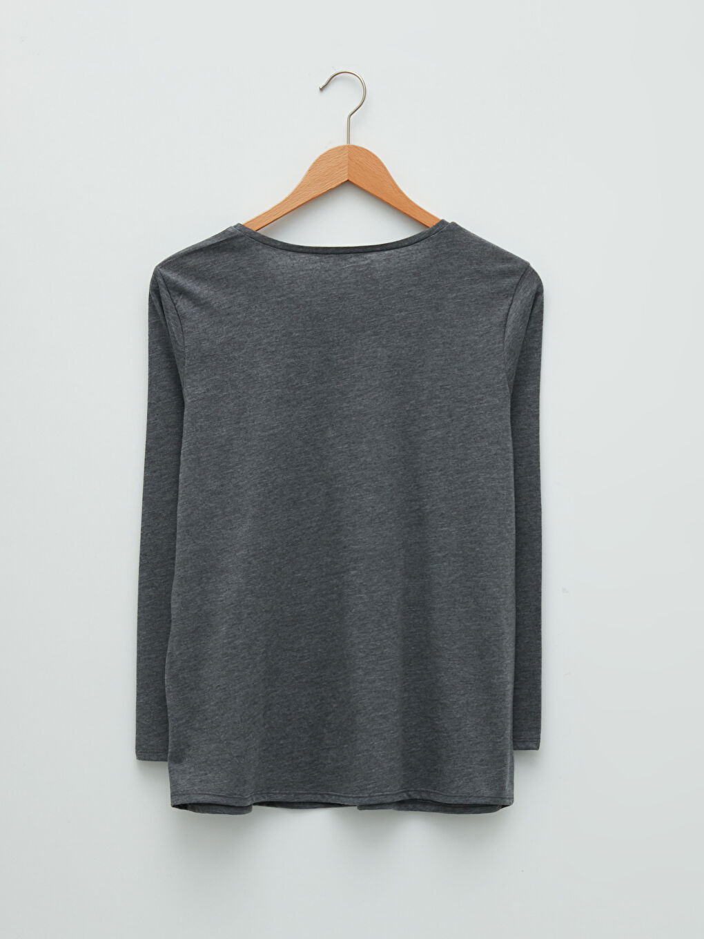 LCW Grace T-Shirt mit Rundhalsausschnitt, langen Ärmeln und Pailletten für Damen -W1H418Z8-L8N