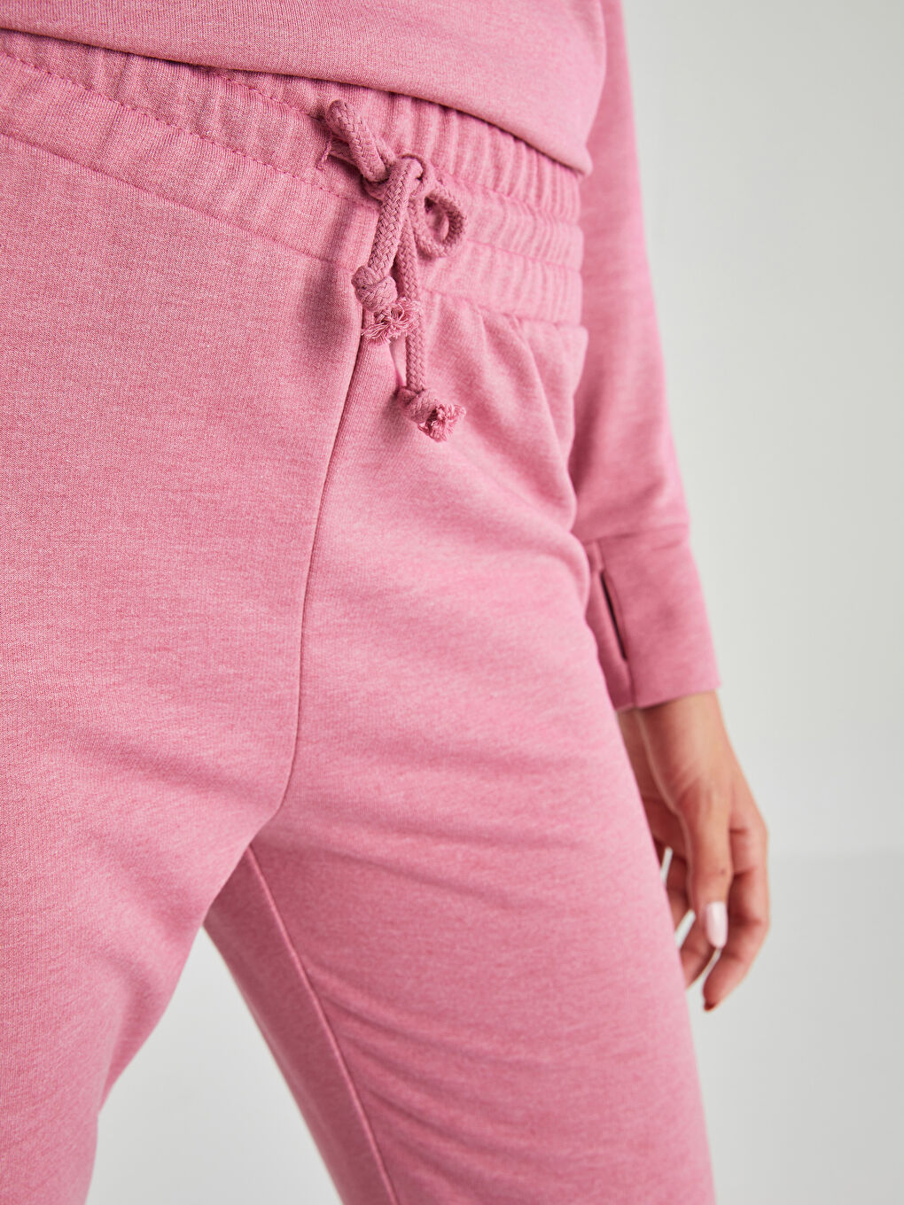 XSIDE ACTIVE Pembe Kadın Beli Lastikli Düz Jogger Eşofman Altı - 2