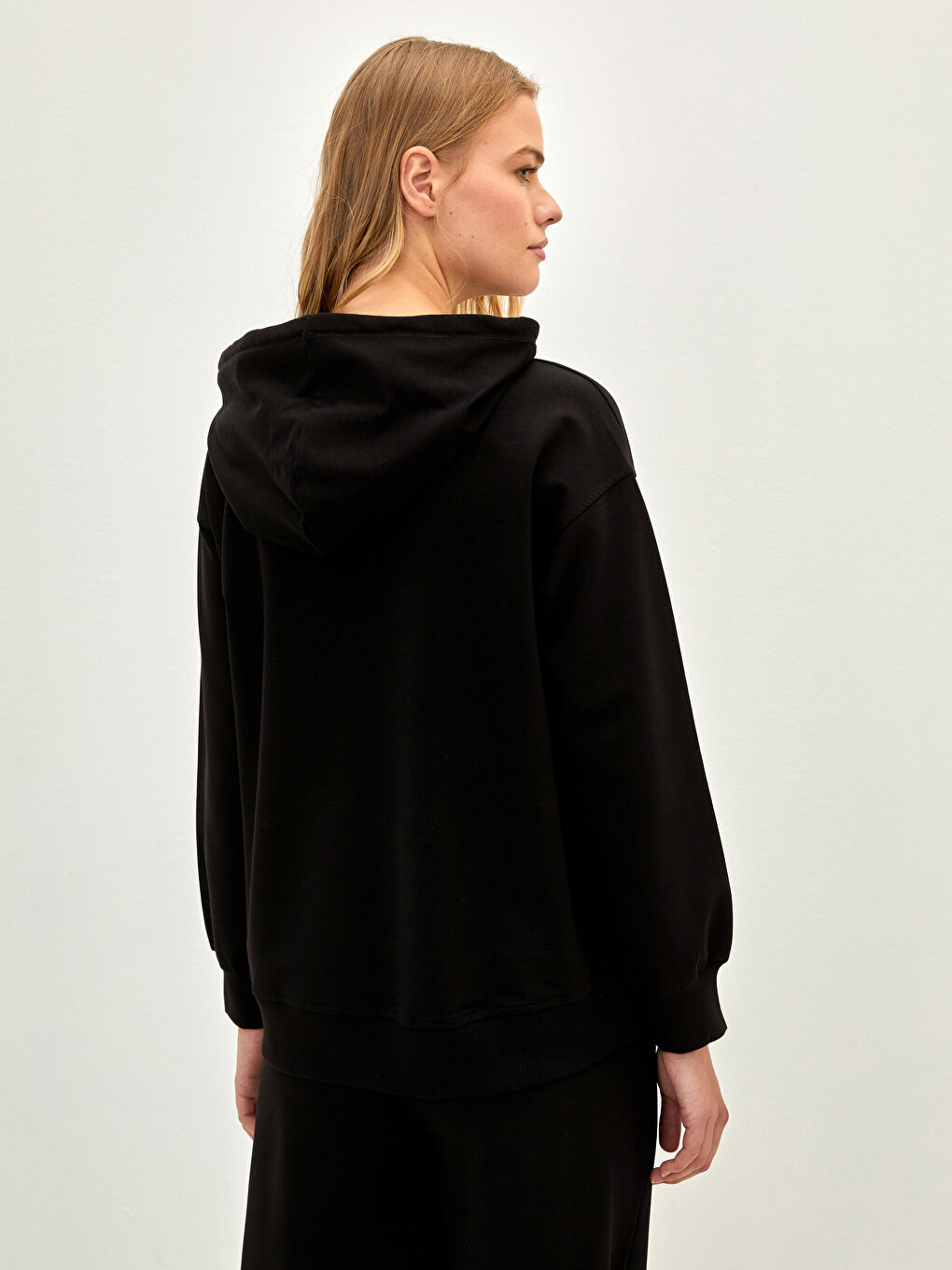 هودي سادة كم طويل حوامل-3