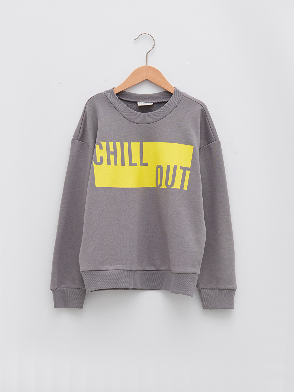 Crew Neck Printed Long Sleeve Boys' Sweatshirt