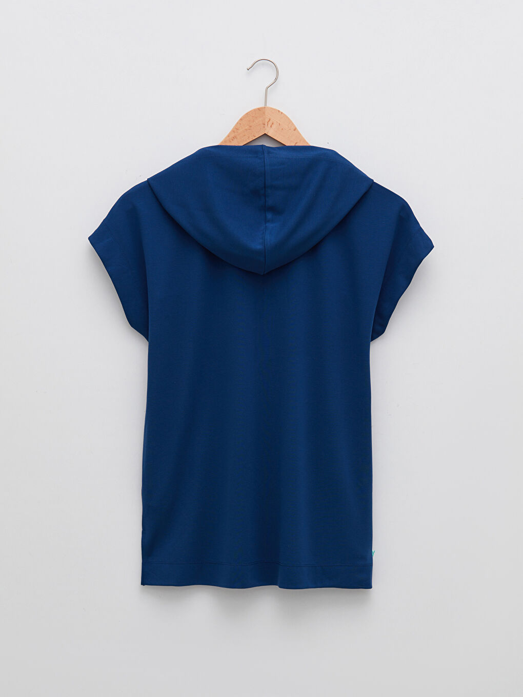 Hooded Plain Short Sleeve Women's T-Shirt-6