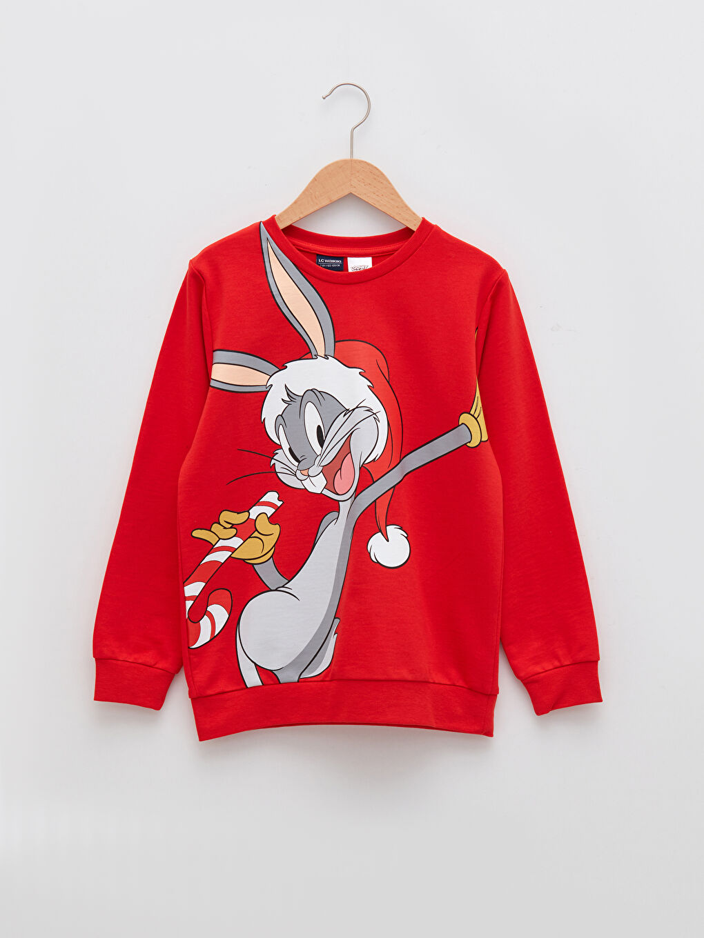 Crew Neck Bugs Bunny Printed Long Sleeve Boys Sweatshirt