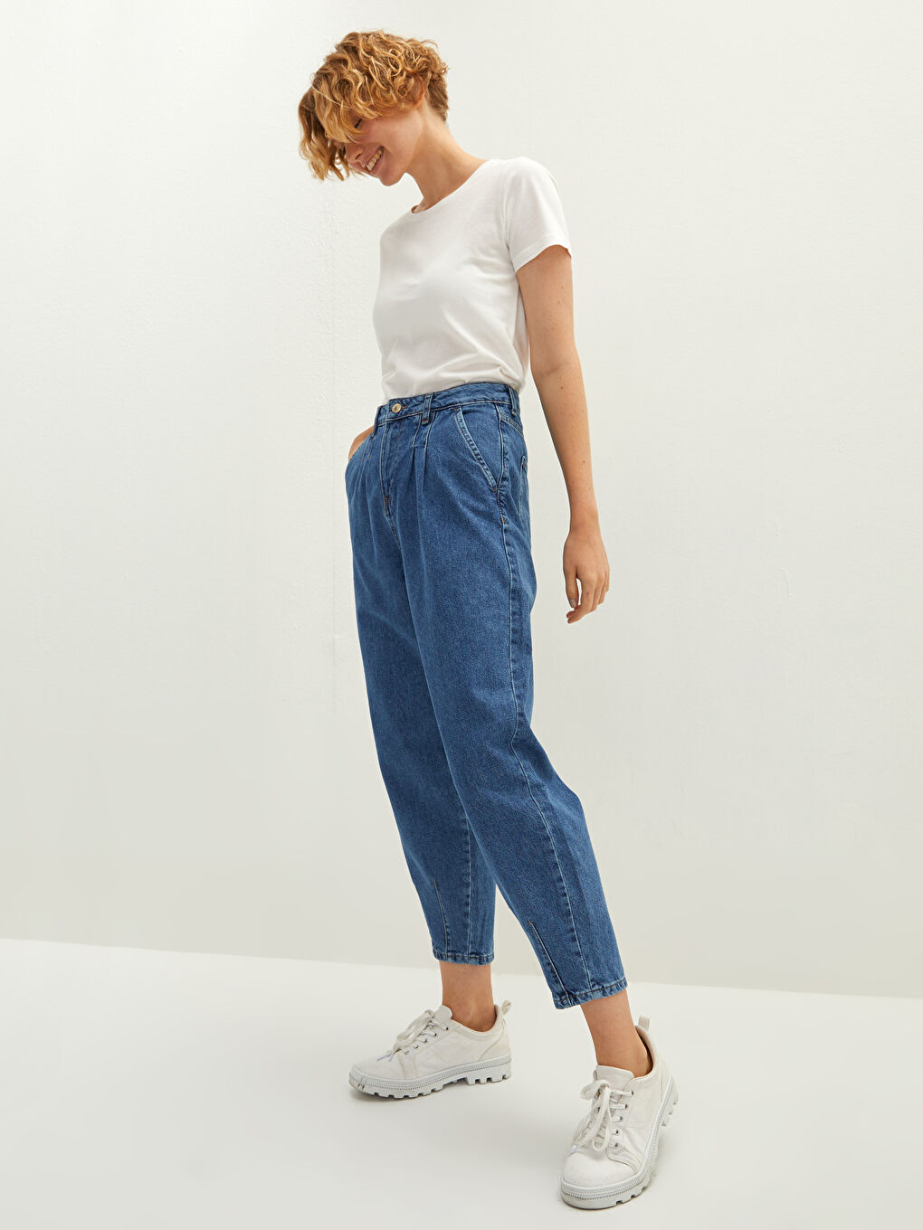 High Waist Slouchy Pocket Detailed Women's Rodeo Jeans-1