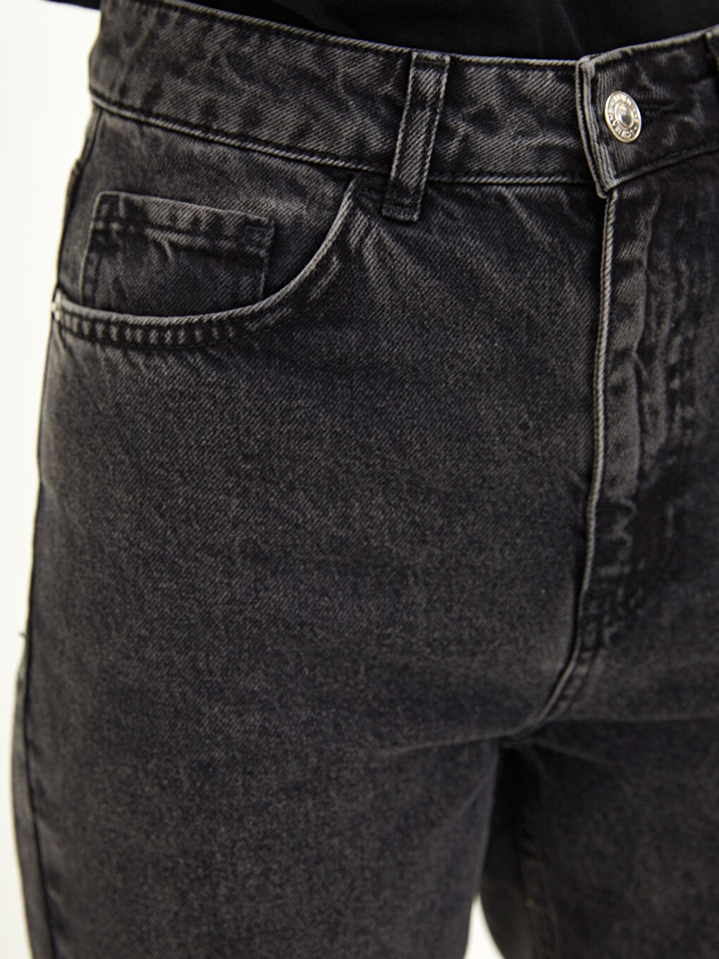 High Waist Mom Fit Pocket Detailed Women's Rodeo Denim Trousers-3