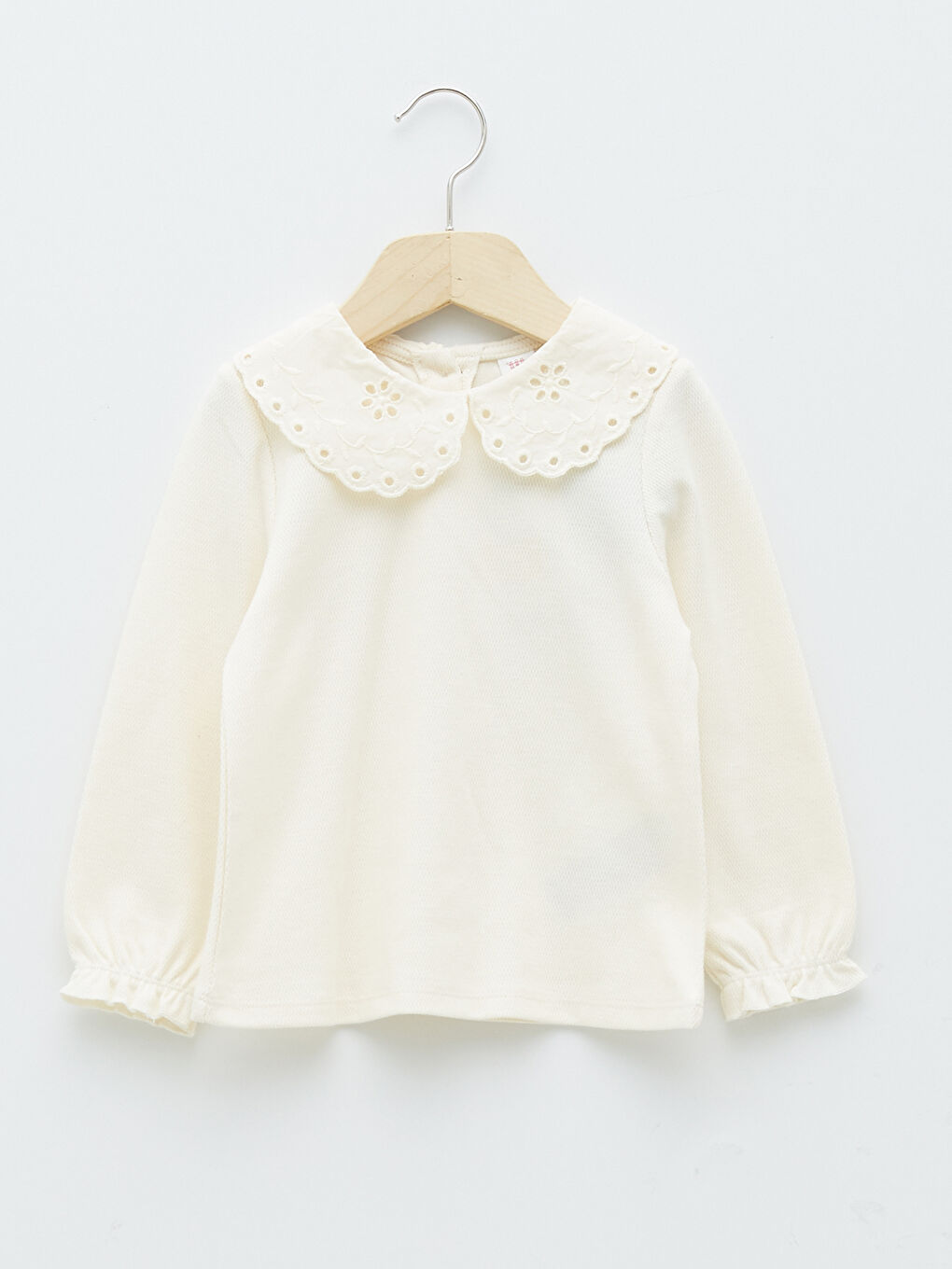 Baby Girls' Peter Pan Collar Long Sleeve T-Shirt