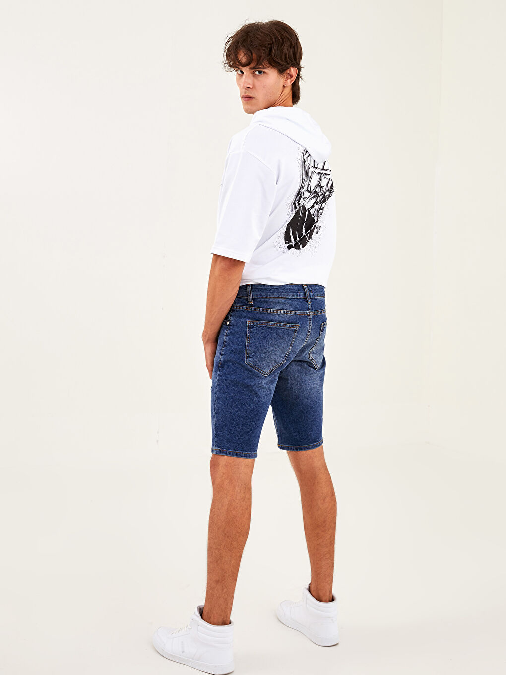 XSIDE Standard Fit Men's Denim Shorts -W1H624Z8-J0N