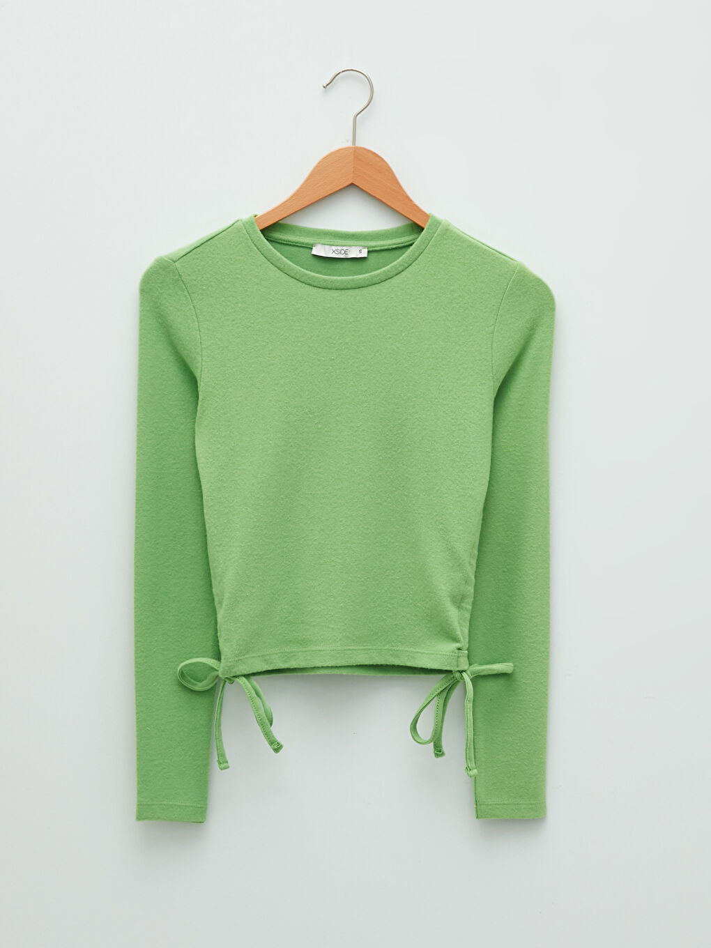 XSIDE Bisiklet Yaka Düz Uzun Kollu Kadın Sweatshirt -W1H626Z8-PZS