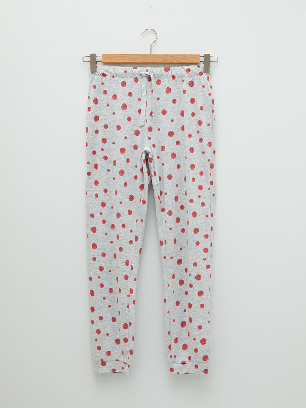 طقم بيجامة كم طويل ياقة دائرية مطبوع قطن للسيدات-7