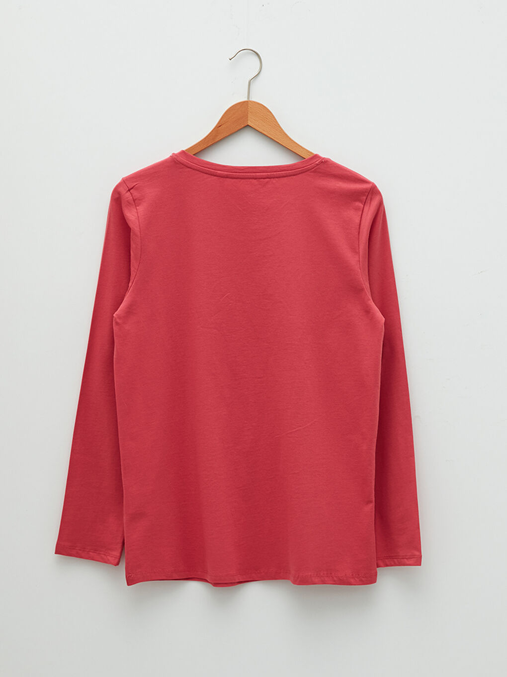 طقم بيجامة كم طويل ياقة دائرية مطبوع قطن للسيدات-8