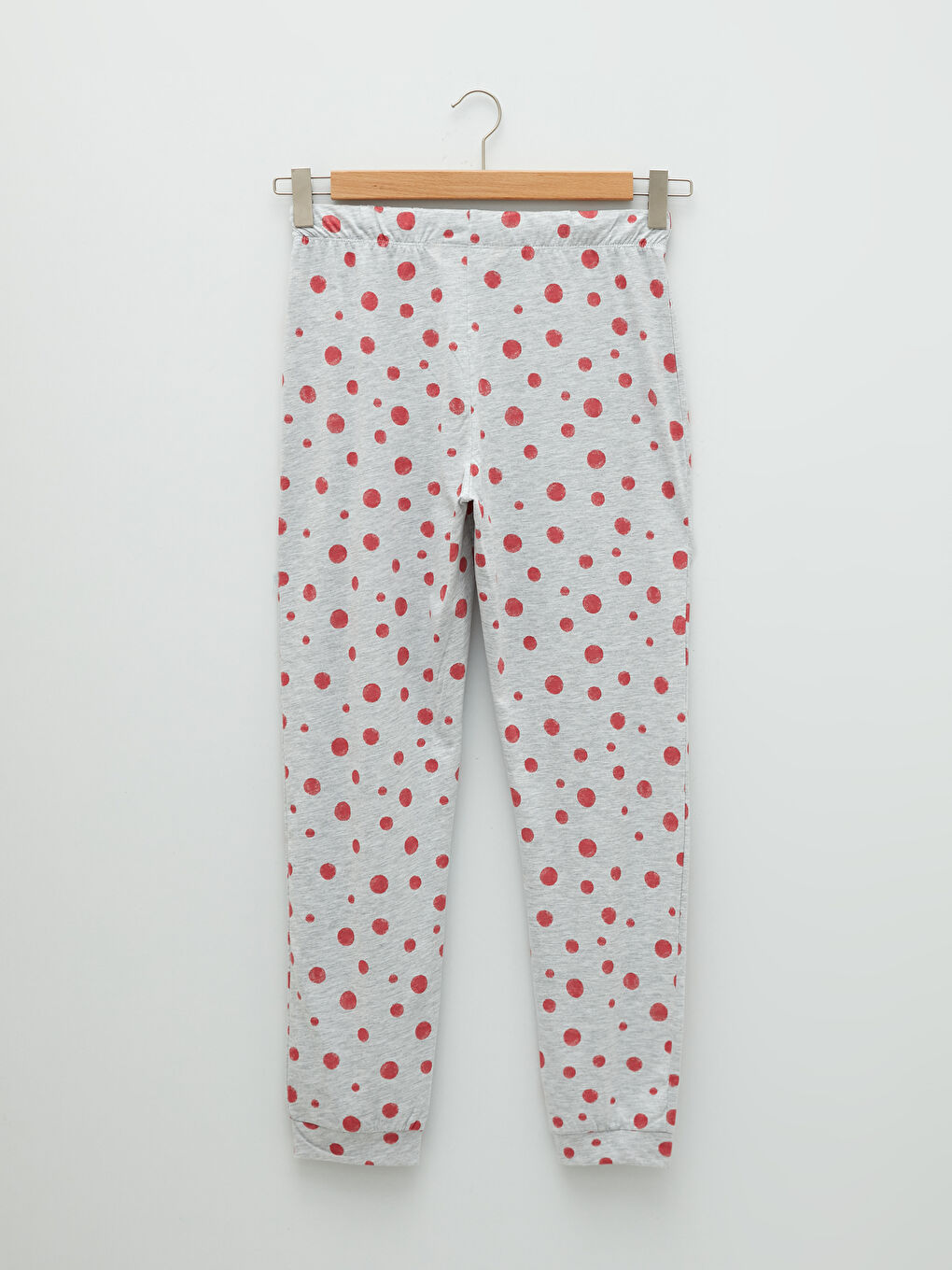 طقم بيجامة كم طويل ياقة دائرية مطبوع قطن للسيدات-9