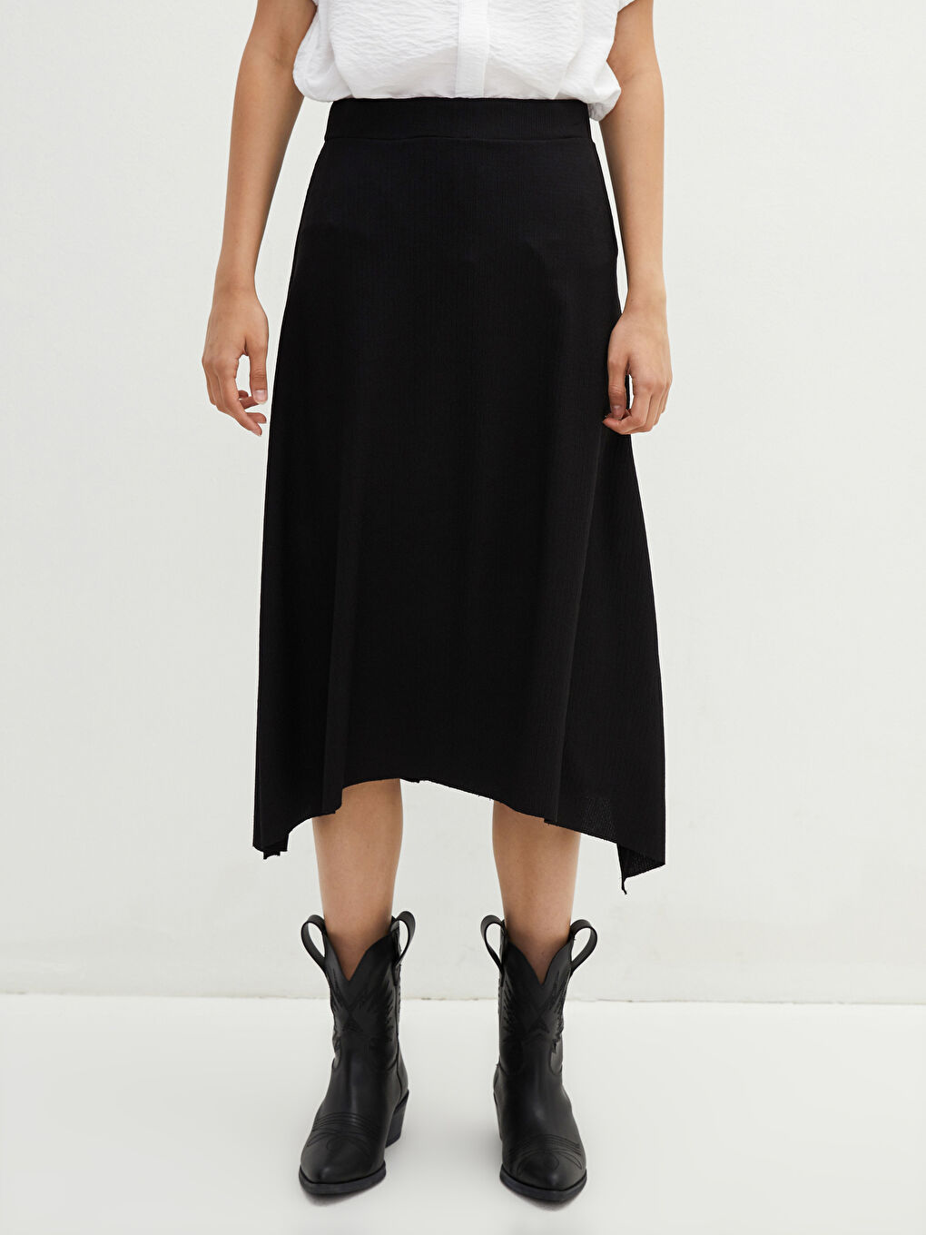 A Kesim Kaşkorse Kumaş Kadın Etek-3