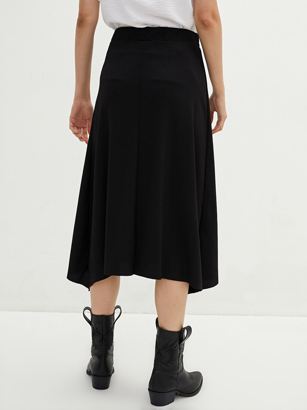 A Kesim Kaşkorse Kumaş Kadın Etek-4