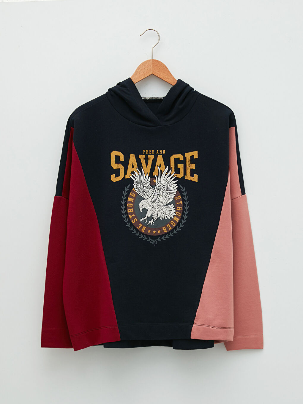 Hooded Printed Long Sleeve Women's Sweatshirt-5