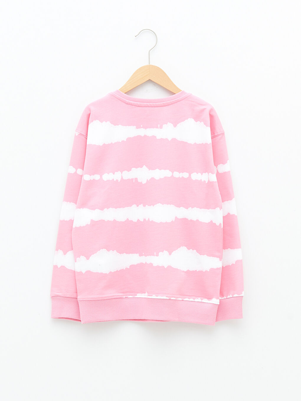 Bisiklet Yaka Emoji Baskılı Uzun Kollu Kız Çocuk Sweatshirt-1