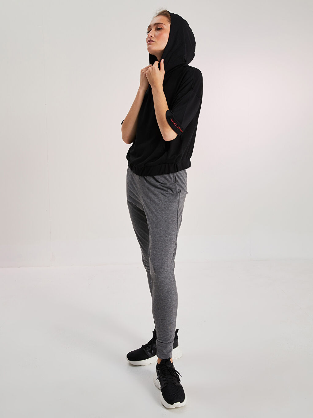 XSIDE ACTIVE Woman BLACK Sports T-Shirt -W1H661Z8-CVL