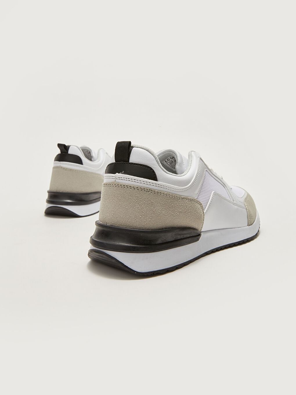 Beyaz File Detaylı Bağcıklı Erkek Spor Ayakkabı-4