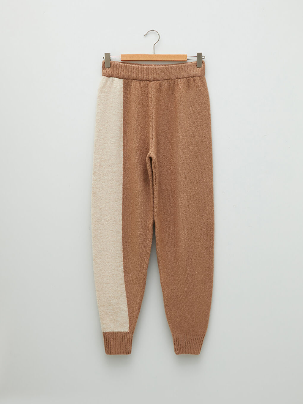 LCW Vision Elastic Waist Women's Tricot Trousers with Color Block -W1H756Z8-LDZ