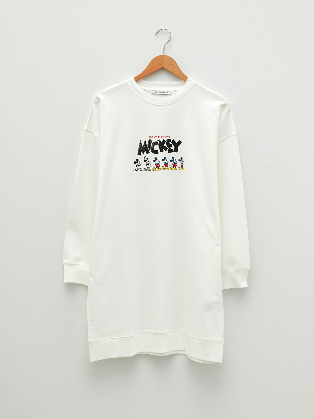 تونيك سويتشيرت ياقة دائرية مطبوع ميكي ماوس للسيدات-4