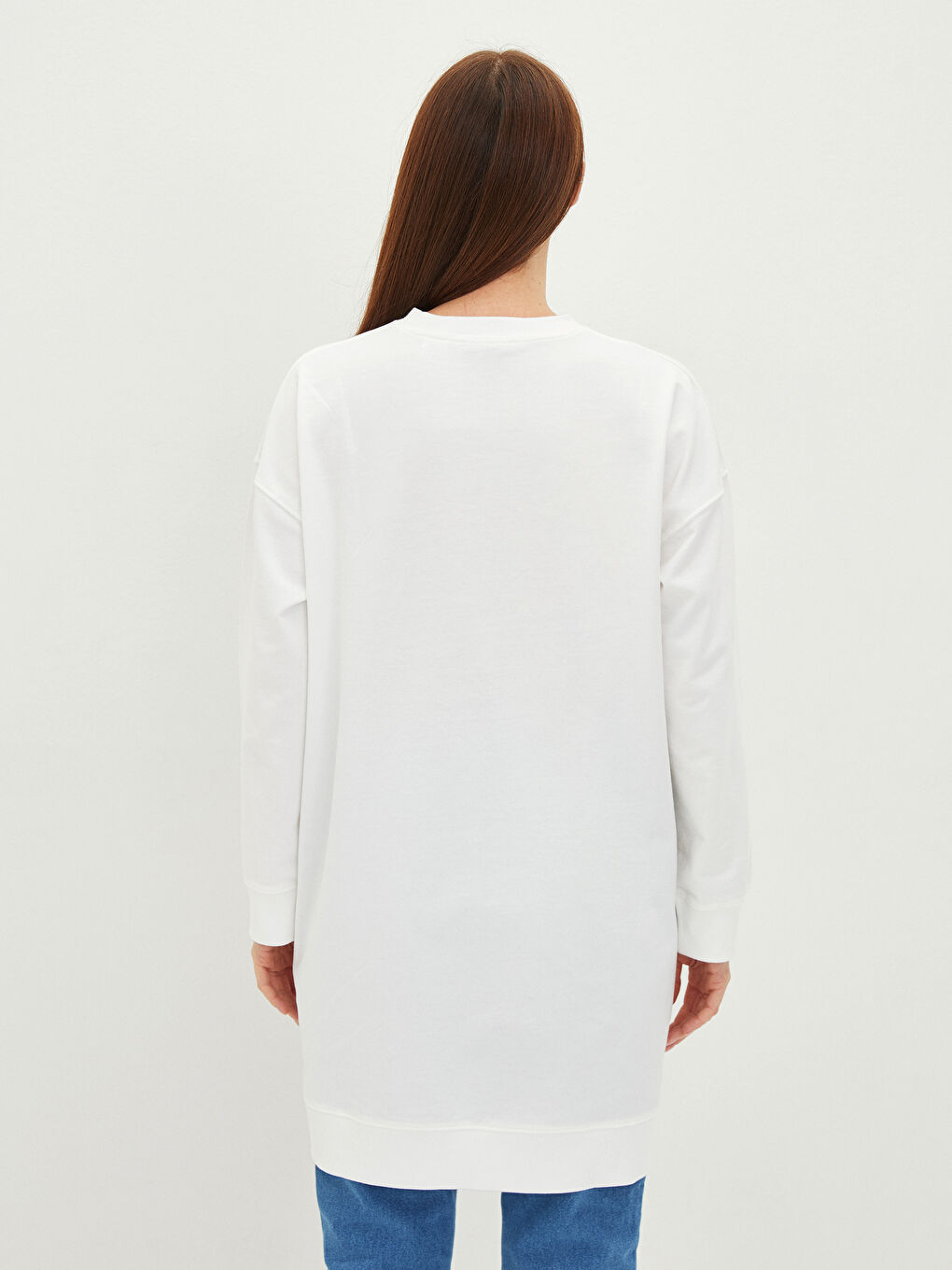 تونيك سويتشيرت ياقة دائرية مطبوع ميكي ماوس للسيدات-3