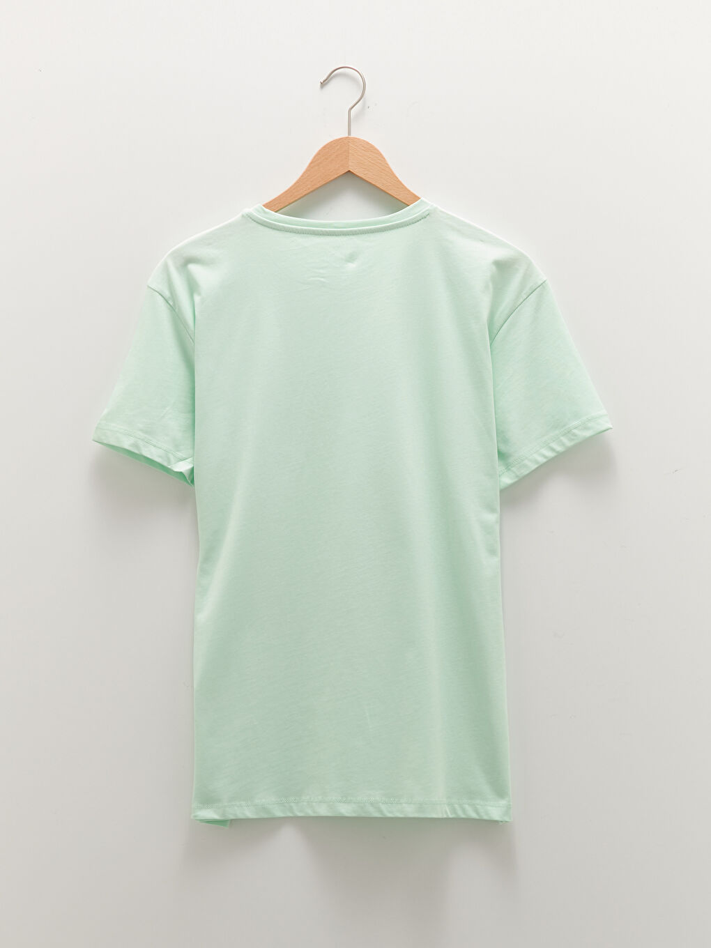 Yeşil Bisiklet Yaka Kısa Kollu Baskılı Penye Erkek Tişört-6