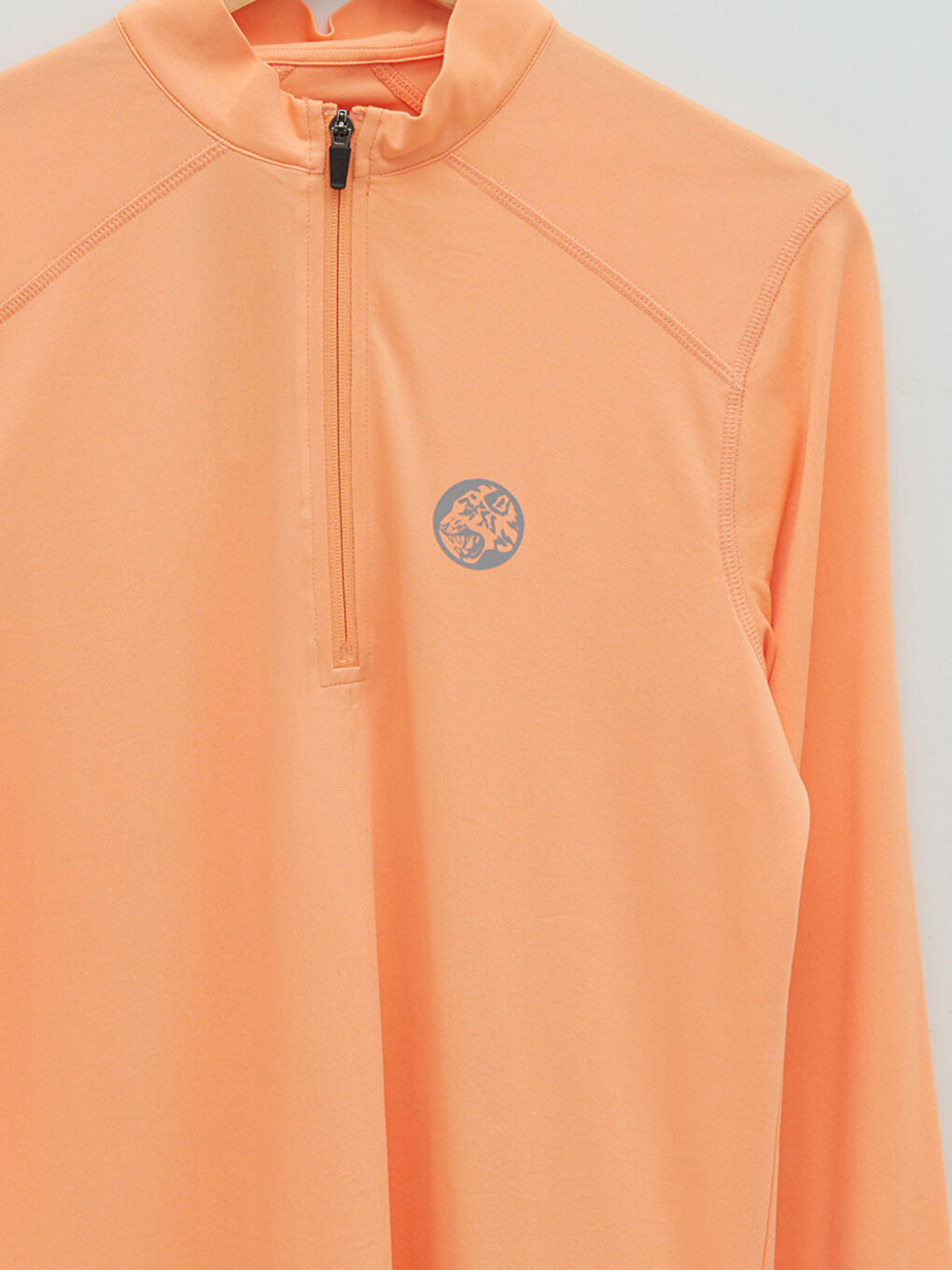 Mercan Dik Yaka Uzun Kollu Erkek Spor Tişört-7