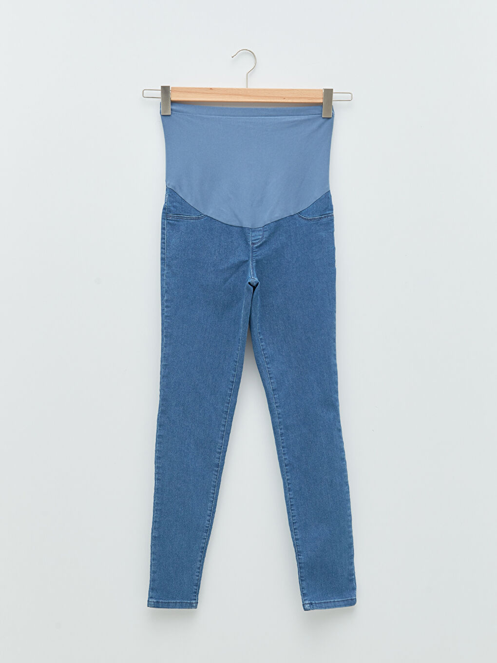 İndigo Karın Panelli Skinny Hamile Rodeo Jean Pantolon-5