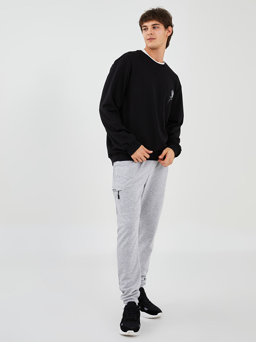 XSIDE Crew Neck Long Sleeve Printed Men's Sweatshirt -W1H934Z8-CVL