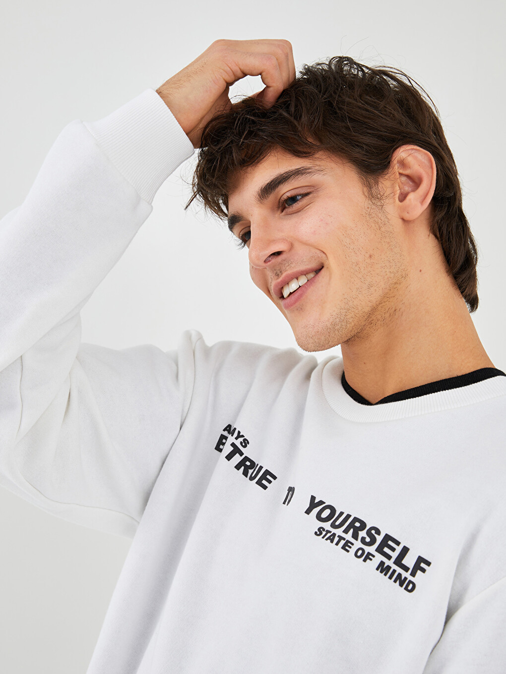 Crew Neck Long Sleeve Printed Men's Sweatshirt-2