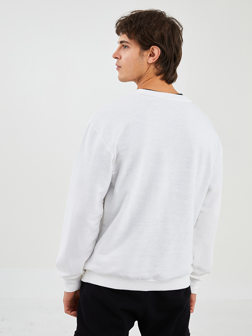 Crew Neck Long Sleeve Printed Men's Sweatshirt-4