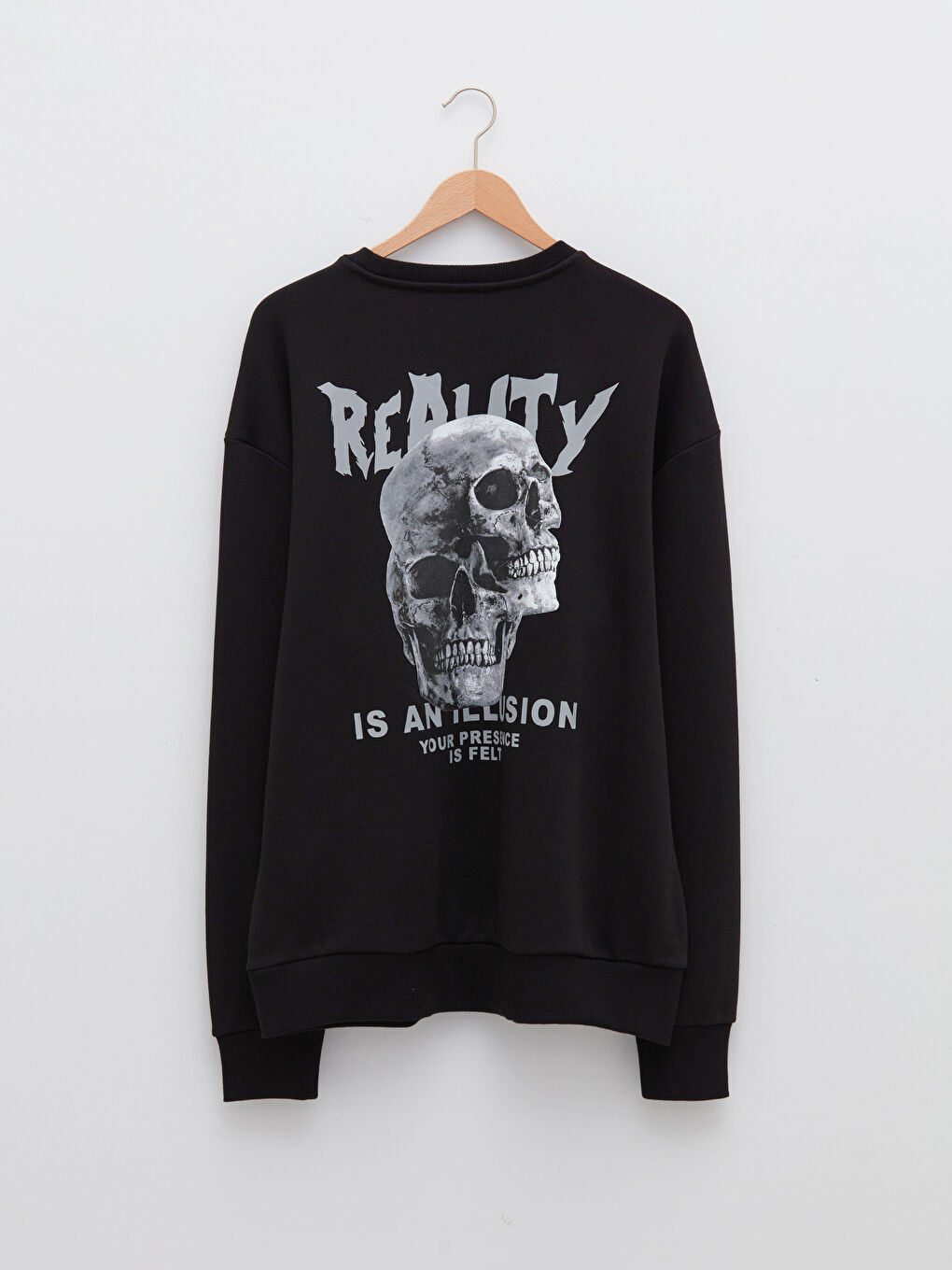 Oversize Crew Neck Long Sleeve Men's Sweatshirt-5