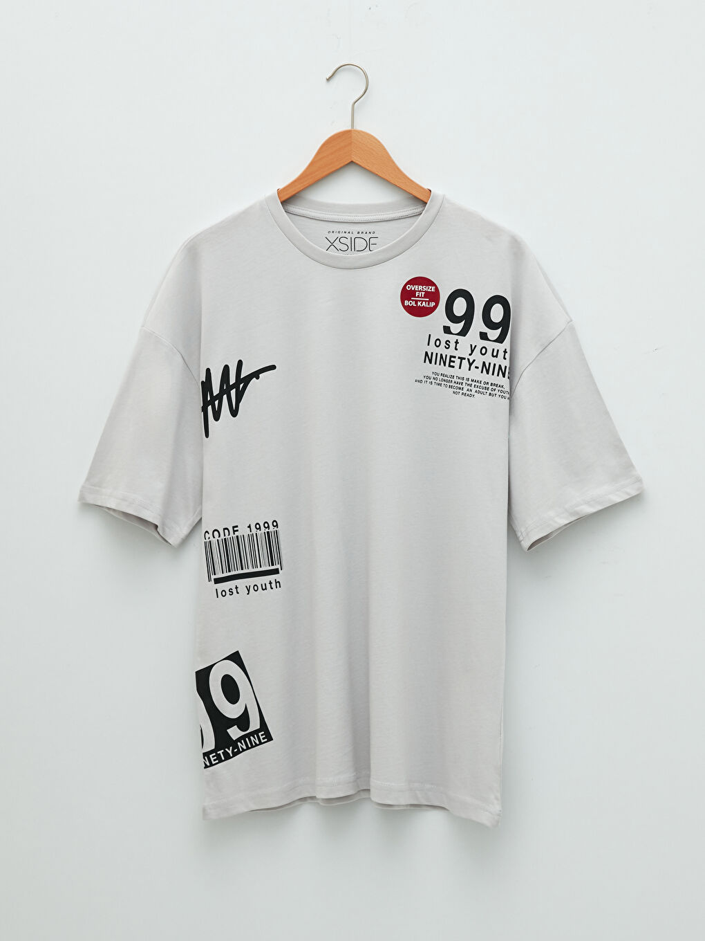 Oversize Crew Neck Short Sleeve Printed Jersey Men's T-Shirt-6