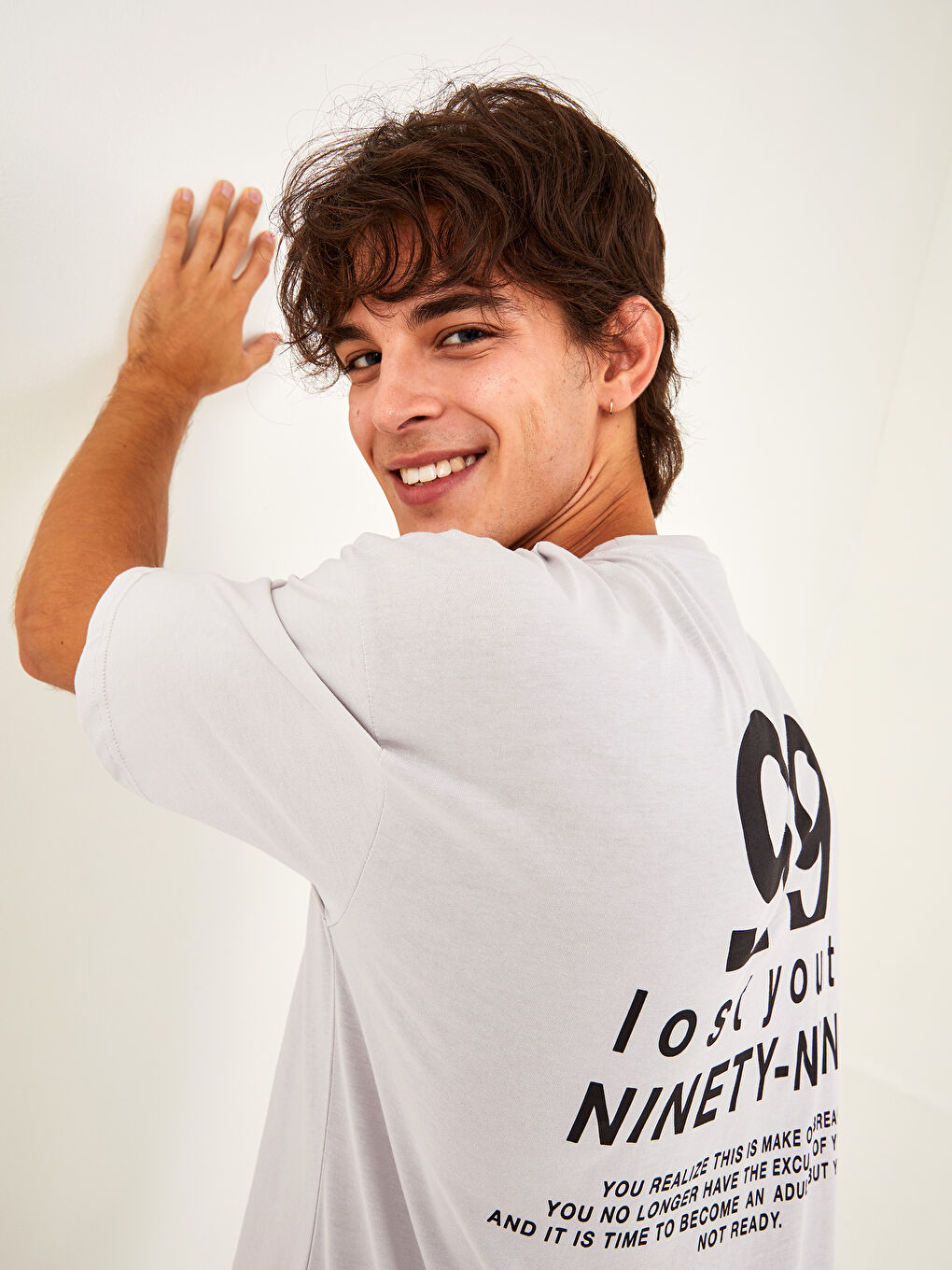 Oversize Crew Neck Short Sleeve Printed Jersey Men's T-Shirt-3