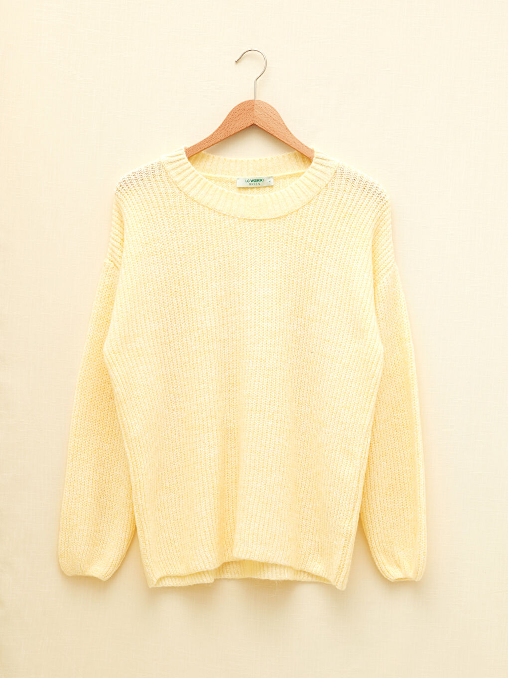 Crew Neck Plain Long Sleeve Women's Knitwear Sweater-10