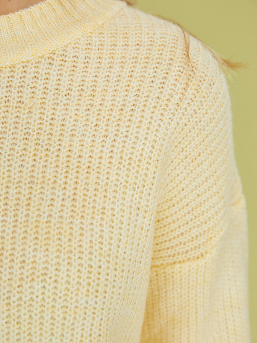 Crew Neck Plain Long Sleeve Women's Knitwear Sweater-6