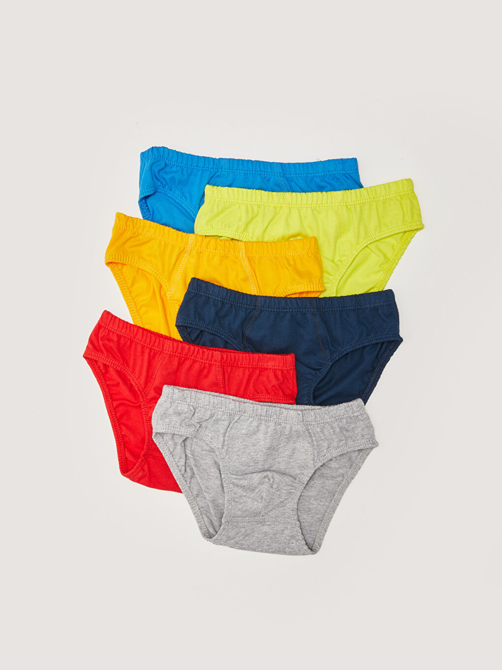 LCW Kids Basic Cotton Boys' Briefs 6 Pieces -W1H989Z4-HNK