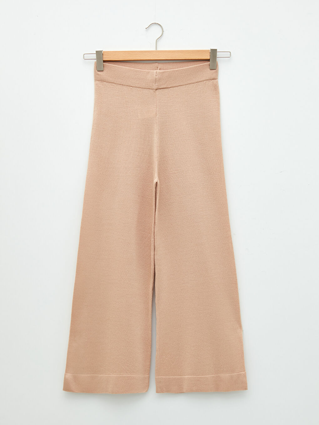 Women's Elastic Waist Bell-Bottoms Regular Tricot Trousers-5