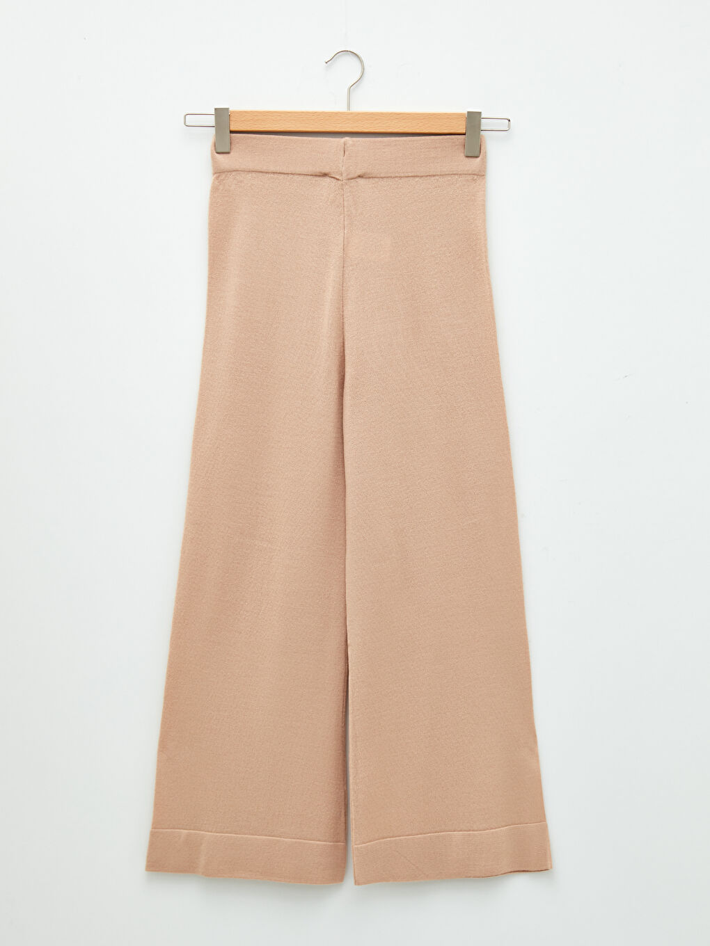 Women's Elastic Waist Bell-Bottoms Regular Tricot Trousers-6